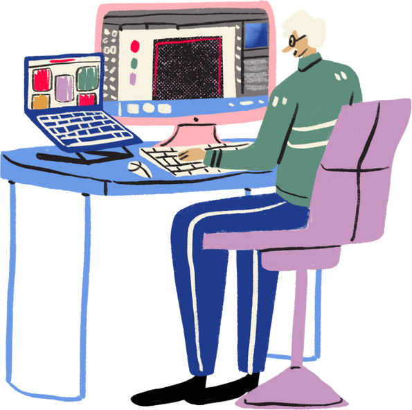 Bold and Textured Graphic Design Mentor